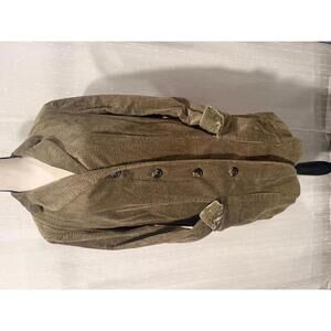 J JILL OLIVE CORDUROY BLAZER JACKET VELVET TRIM FULL BUTTON FRONT WOMENS SIZE XS